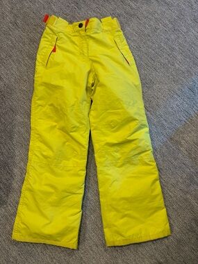 Mini Boden Bright Yellow Kids Snow Pants Size 7/8